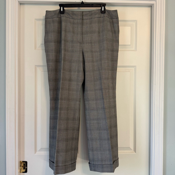 Talbots Pants - Talbots Charcoal Checkered Pants
